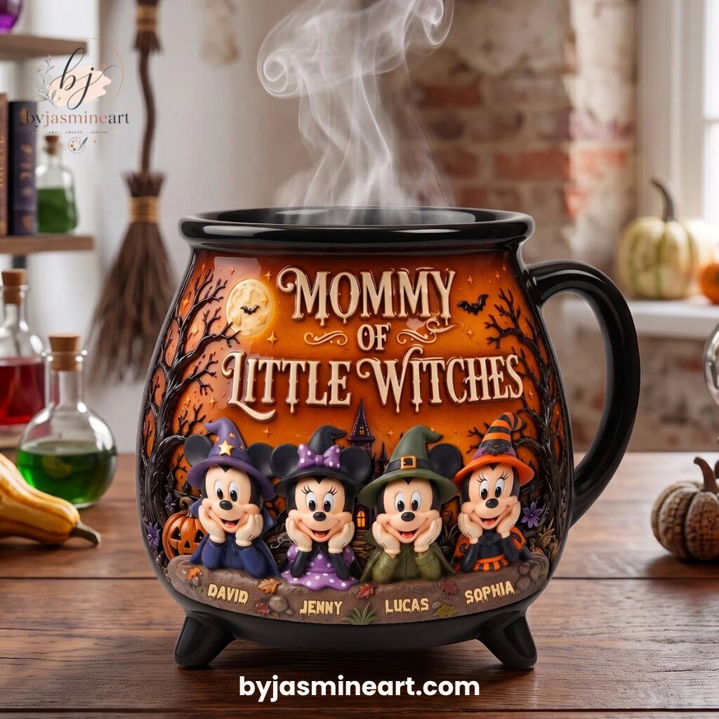 By Jasmine Art Horror Never Dies Ceramic Cauldron Mug