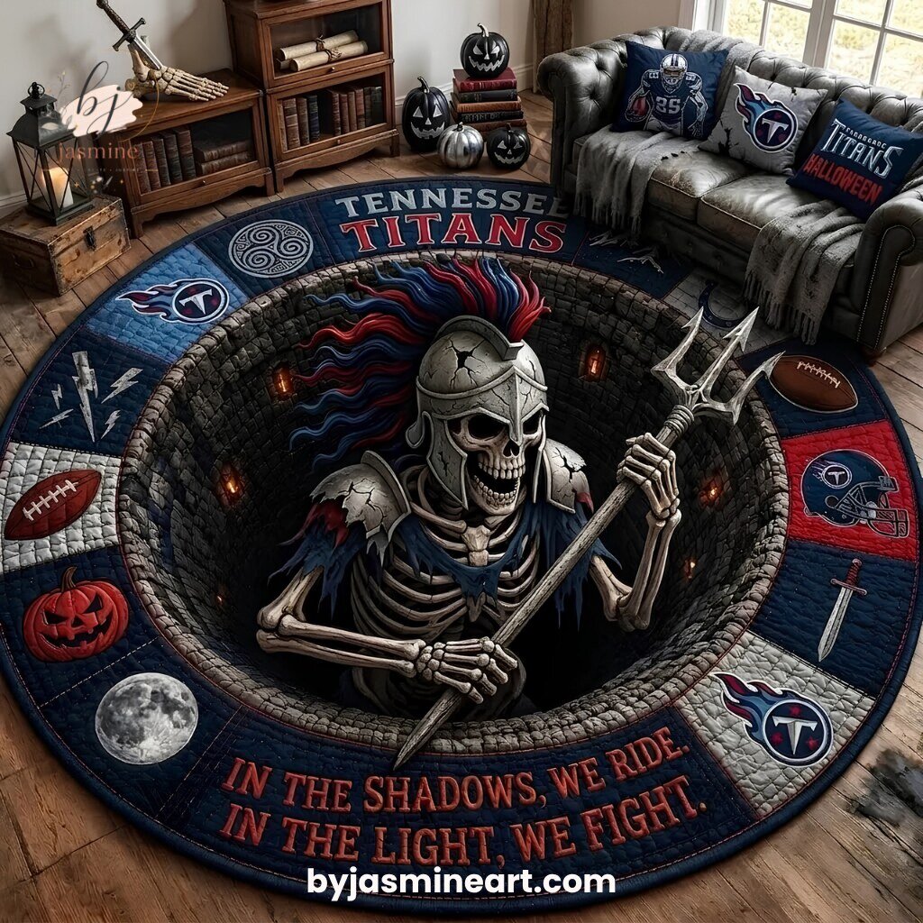 Tennessee Titans Skeleton Warrior Round Rug