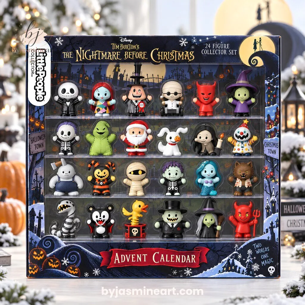 Fisher-Price Little People Disney Tim Burton's The Nightmare Before Christmas 24-Figure Collector Advent Calendar Set