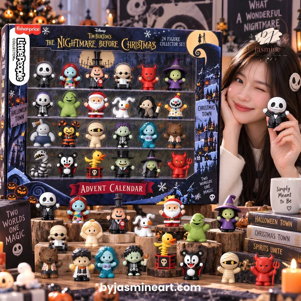 Fisher-Price Little People Disney Tim Burton's The Nightmare Before Christmas 24-Figure Collector Advent Calendar Set