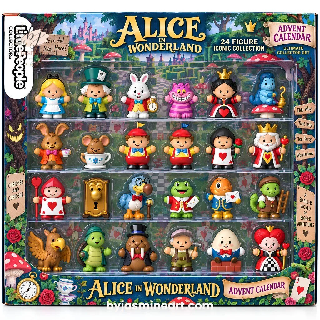 Fisher-Price Little People Disney Alice in Wonderland 24-Figure Collector Advent Calendar Set