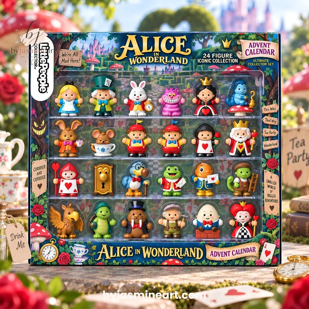 Fisher-Price Little People Disney Alice in Wonderland 24-Figure Collector Advent Calendar Set