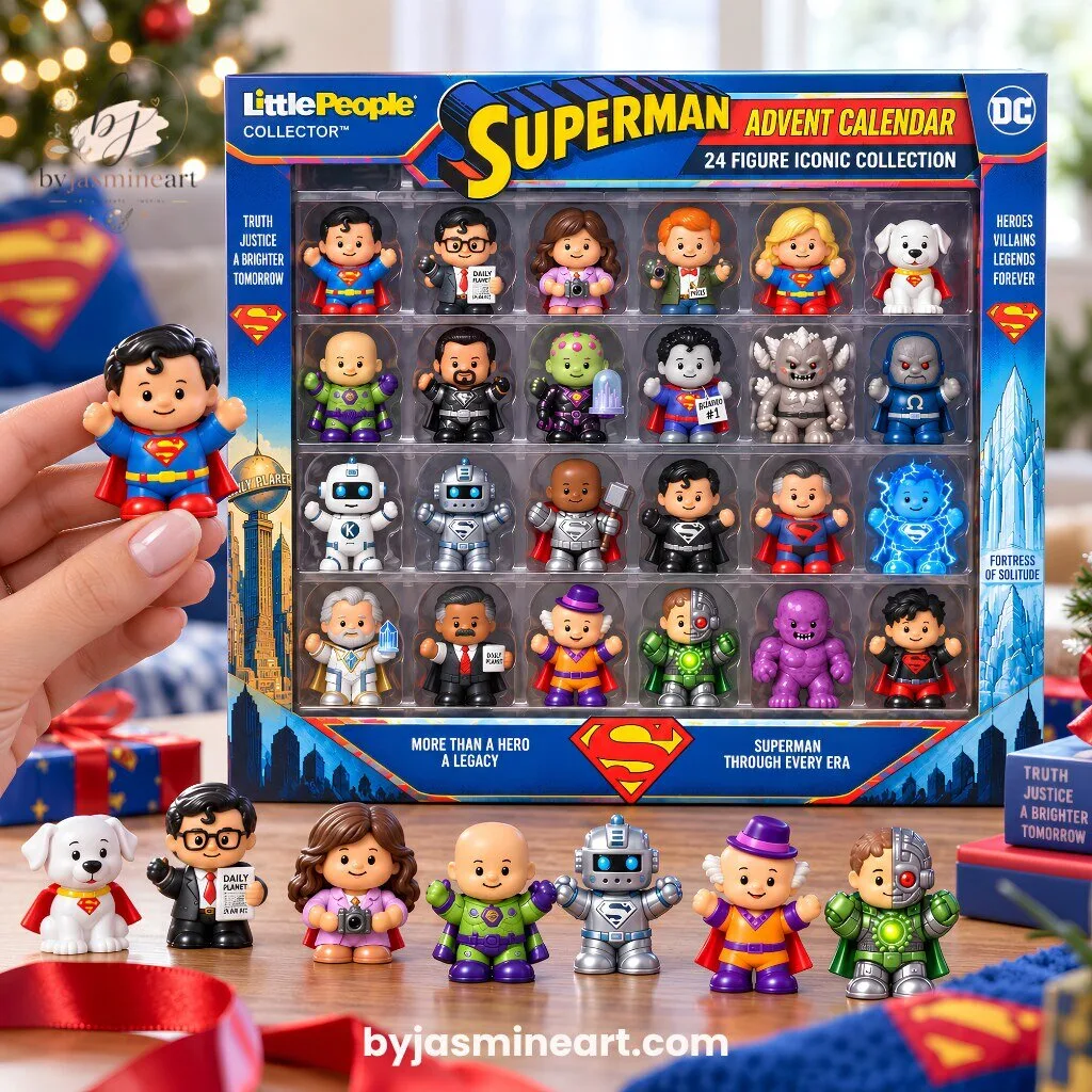 Fisher-Price Little People DC Comics Superman 24-Figure Collector Advent Calendar Set