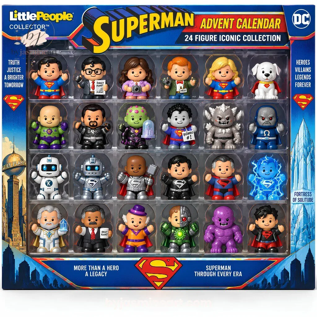 Fisher-Price Little People DC Comics Superman 24-Figure Collector Advent Calendar Set