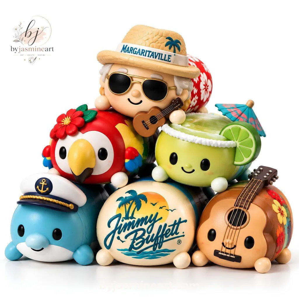 Jimmy Buffett Tsum Tsum Margaritaville 6-Figure Collection Set