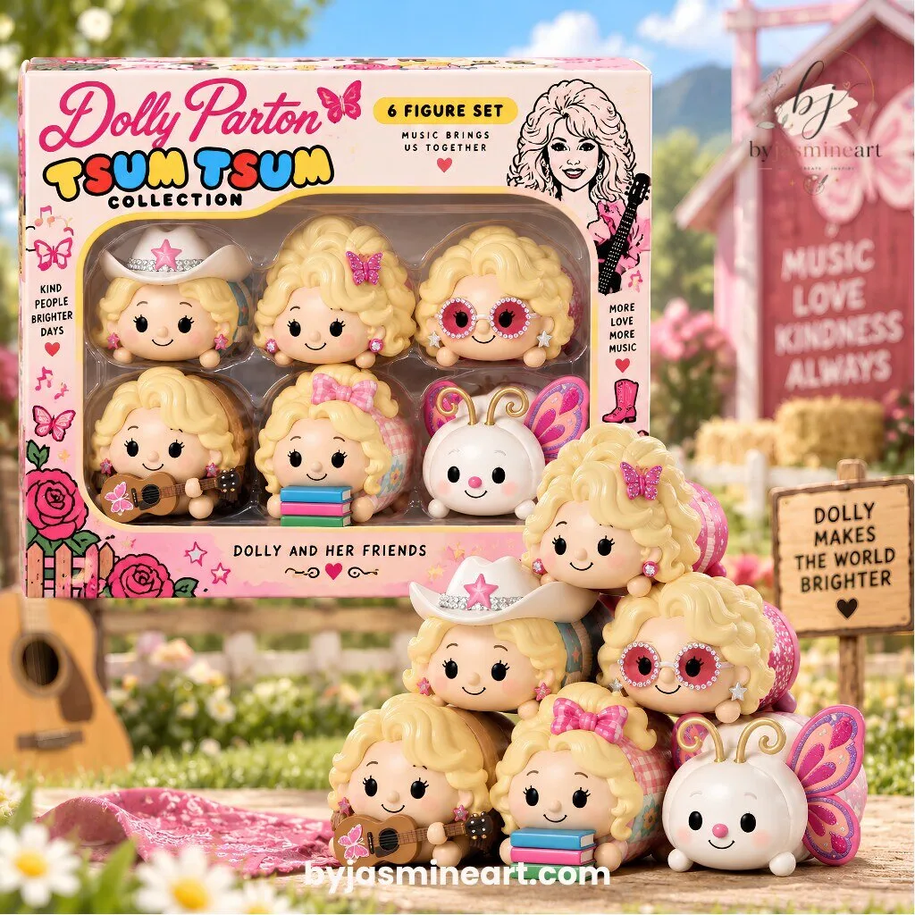 Dolly Parton Tsum Tsum Collection 6-Figure Music Set