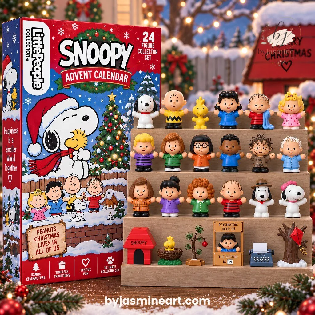 Fisher-Price Little People Peanuts Snoopy 24-Figure Collector Advent Calendar Set
