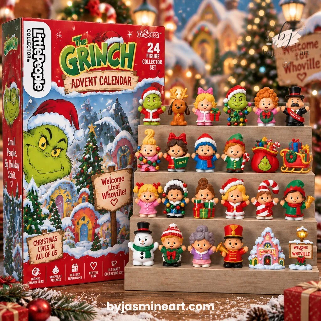 Fisher-Price Little People Dr. Seuss The Grinch 24-Figure Collector Advent Calendar Set