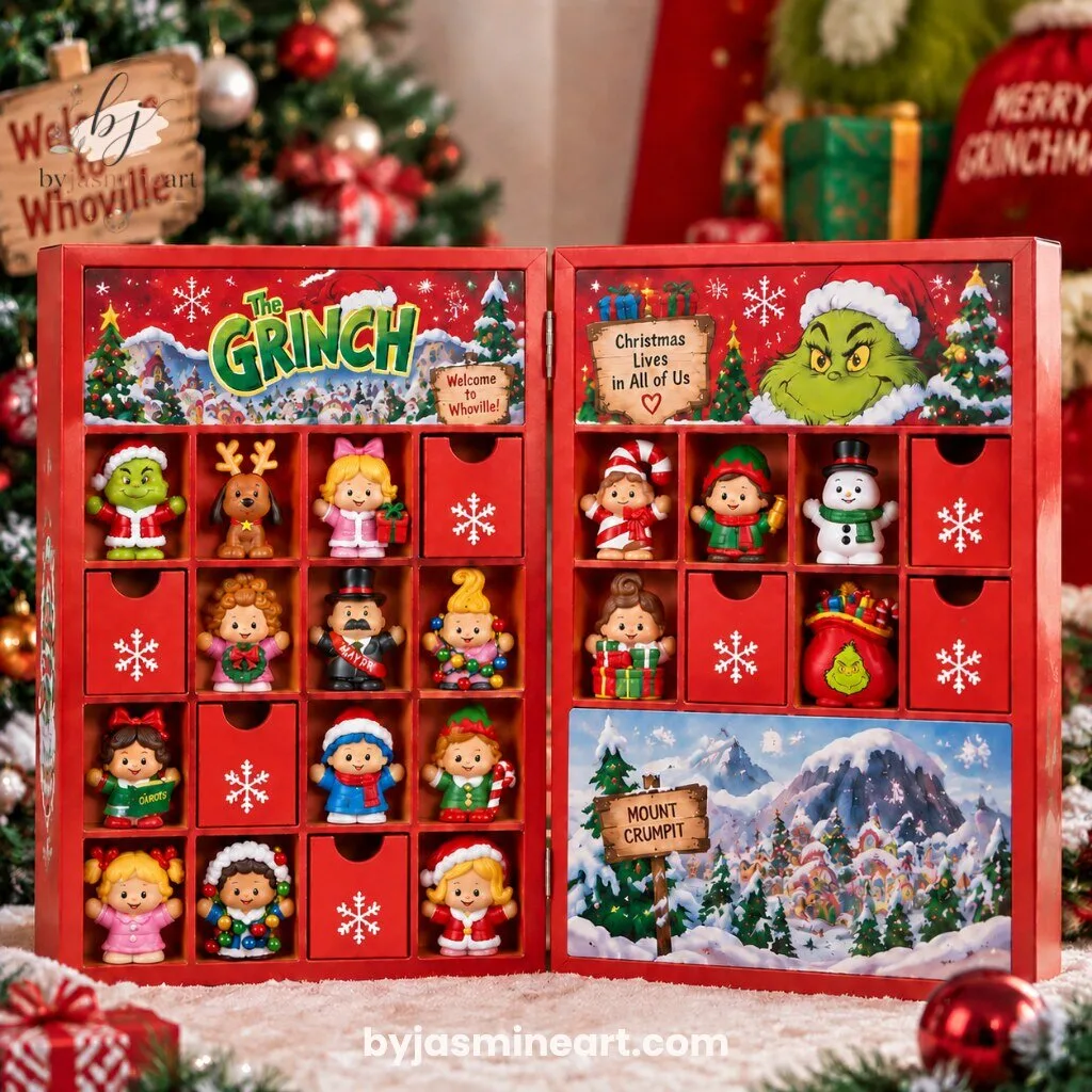 Fisher-Price Little People Dr. Seuss The Grinch 24-Figure Collector Advent Calendar Set