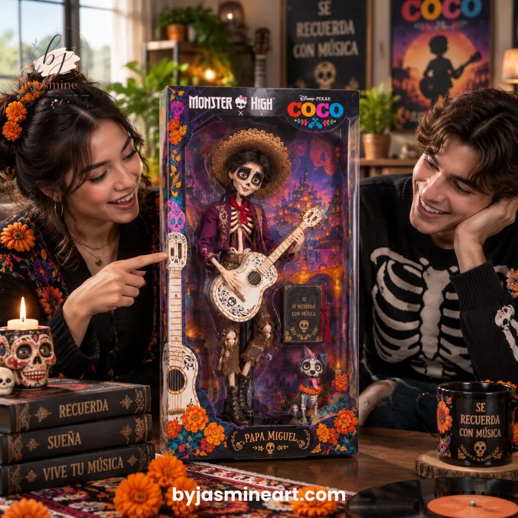 Monster High Disney Pixar Coco Papa Miguel Skeleton Musician Fashion Doll Collector Figure