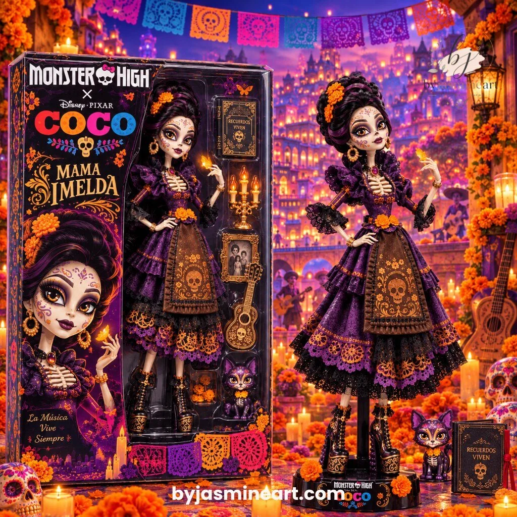 Monster High Disney Pixar Coco Mama Imelda Family Matriarch Fashion Doll Collector Figure