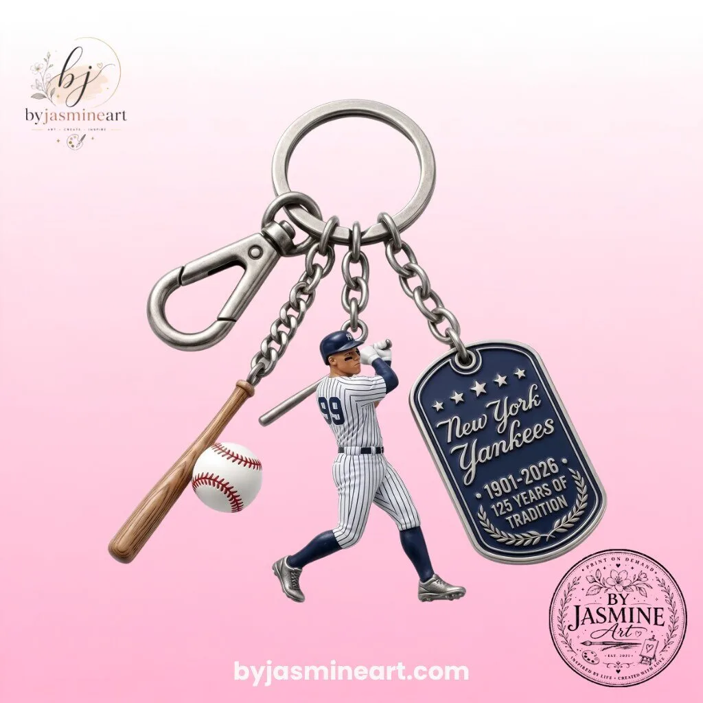 New York Yankees 125th Anniversary Commemorative Keychain Charm Set 1901-2026