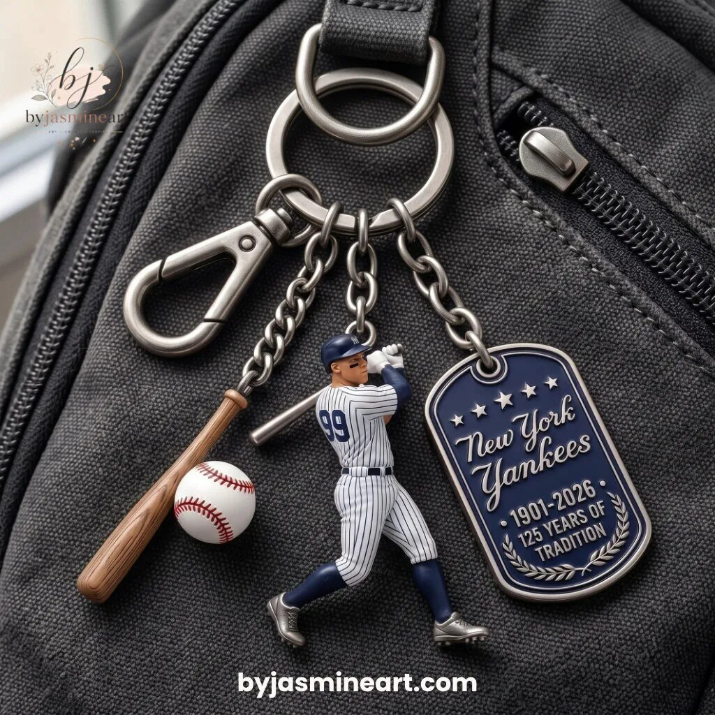 New York Yankees 125th Anniversary Commemorative Keychain Charm Set 1901-2026