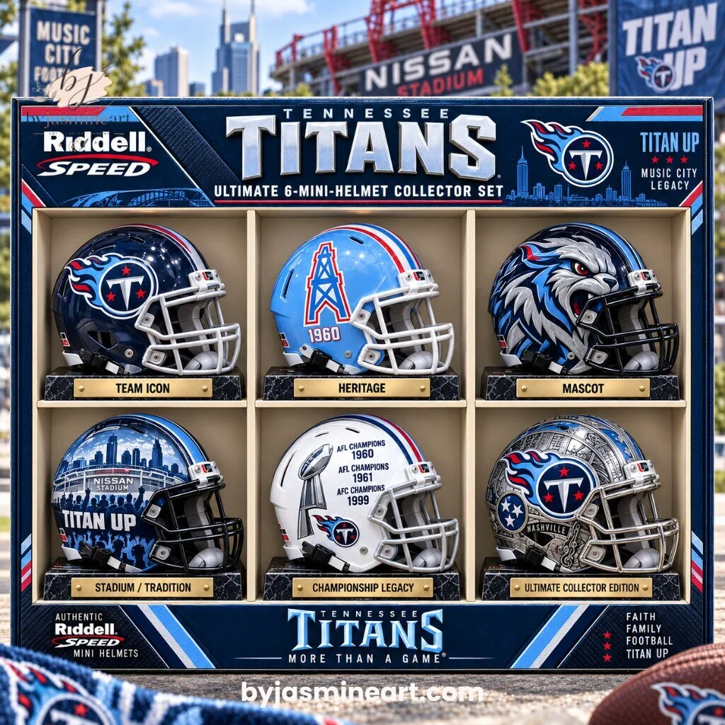 Riddell Speed Tennessee Titans Ultimate 6 Mini-Helmet Collector Set
