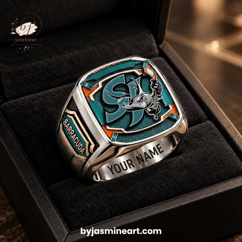 Barracuda Championship Ring With Custom Name Engraving