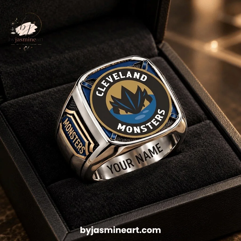 Cleveland Monsters Championship Ring With Custom Name Engraving