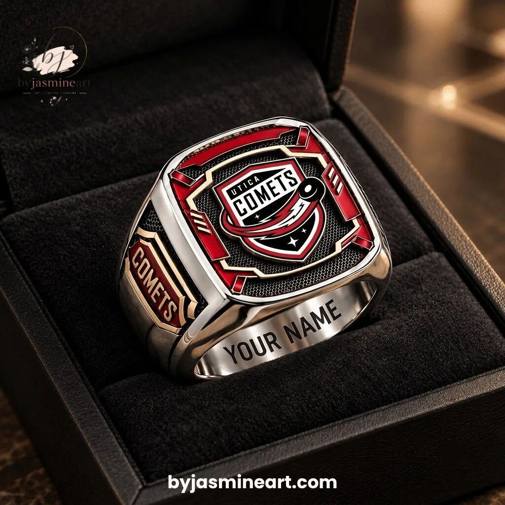 Utica Comets Championship Ring With Custom Name Engraving