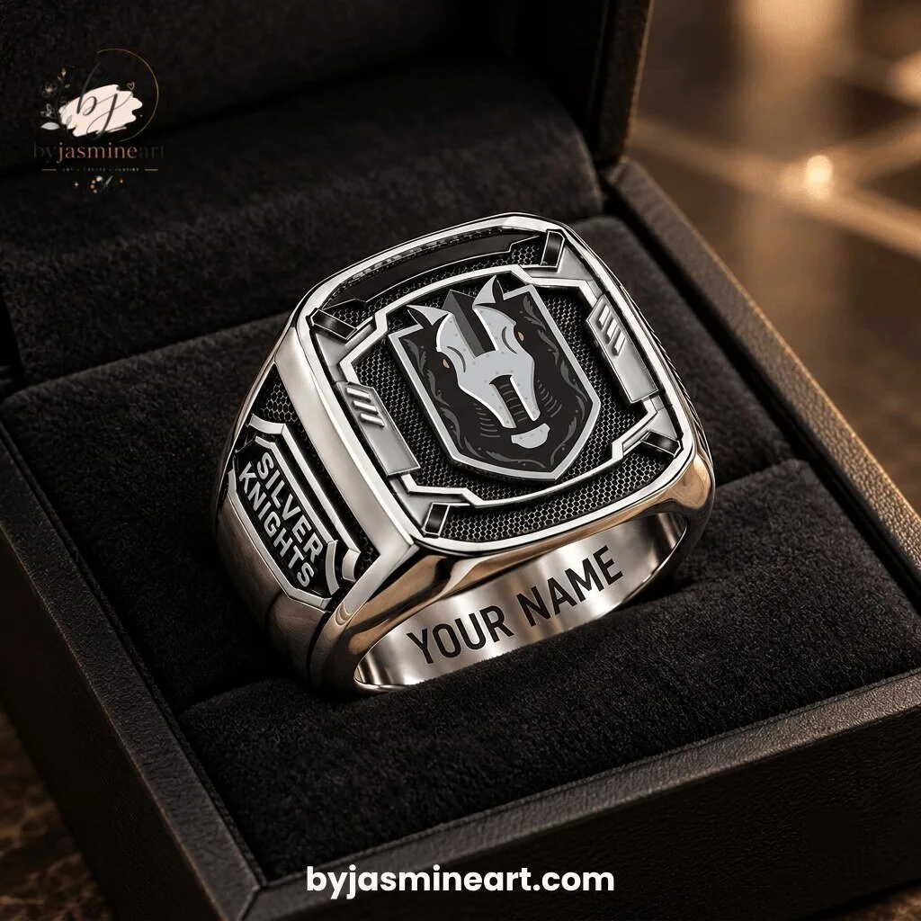 Vegas Golden Knights Surge Custom Championship Ring With Personalized Engraving