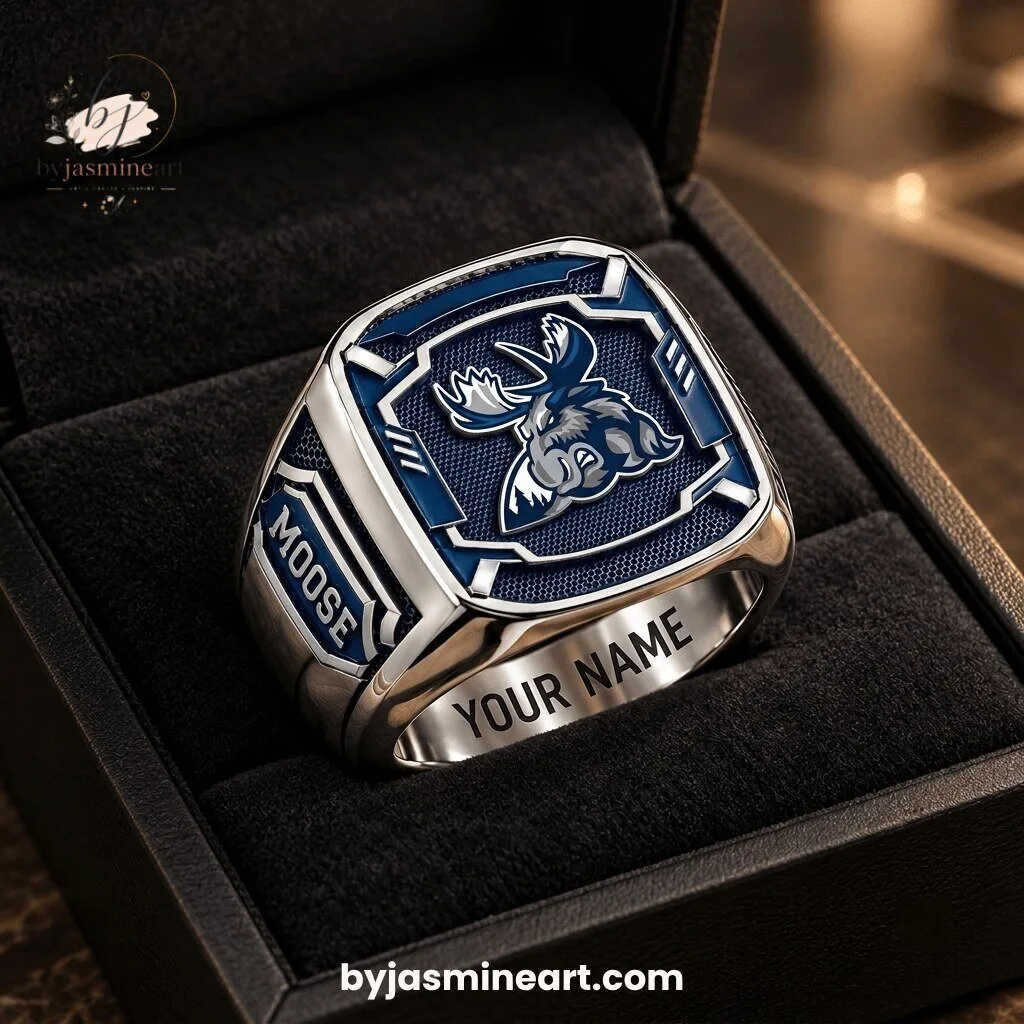 Charlotte Checkers Custom Championship Ring With Personalized Name Engraving