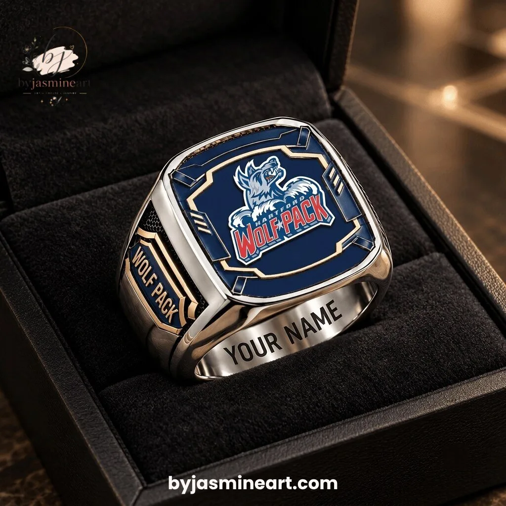 Reno Wolf Pack Custom Championship Ring With Personalized Name Engraving