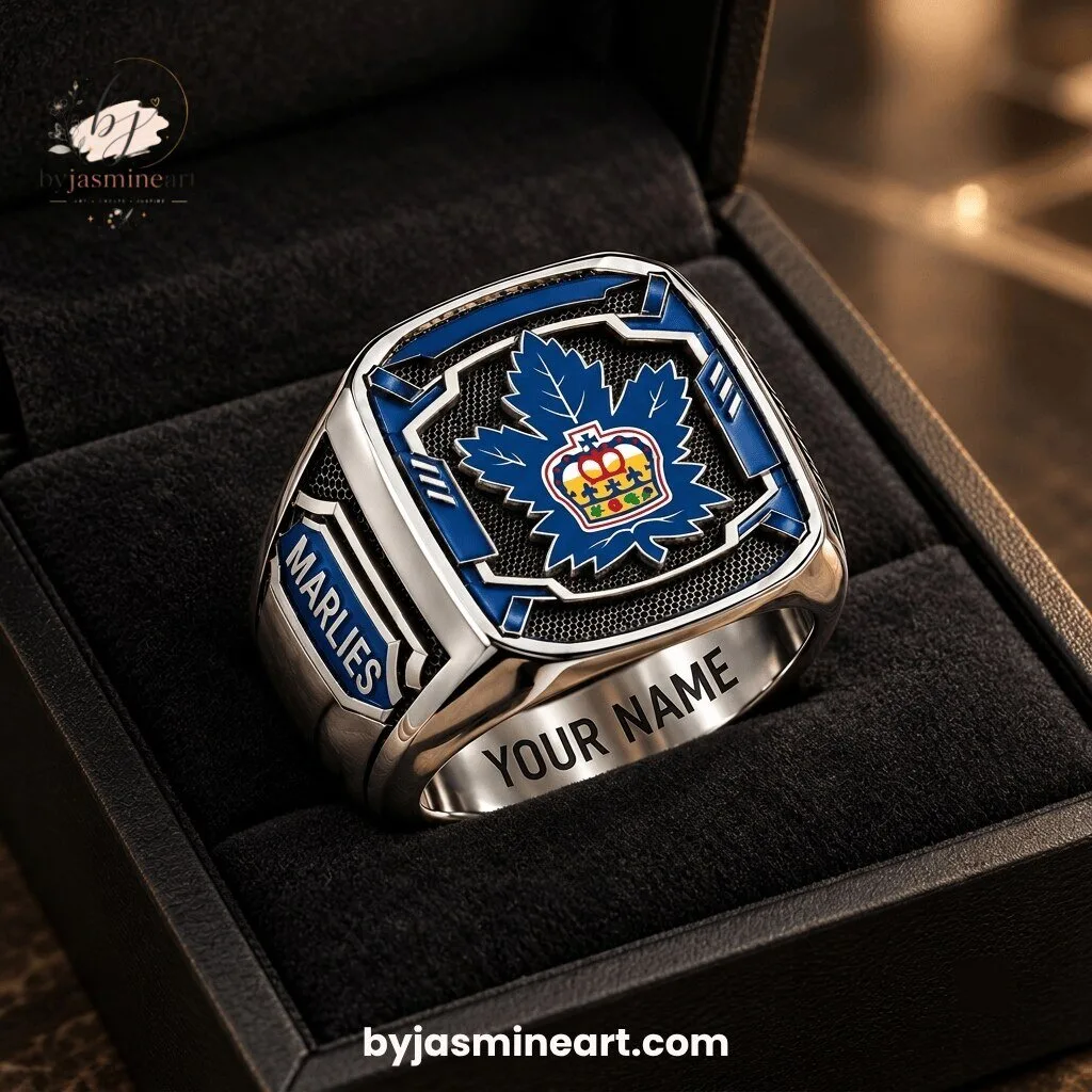 Toronto Maple Leafs Custom Championship Ring With Personalized Name Engraving