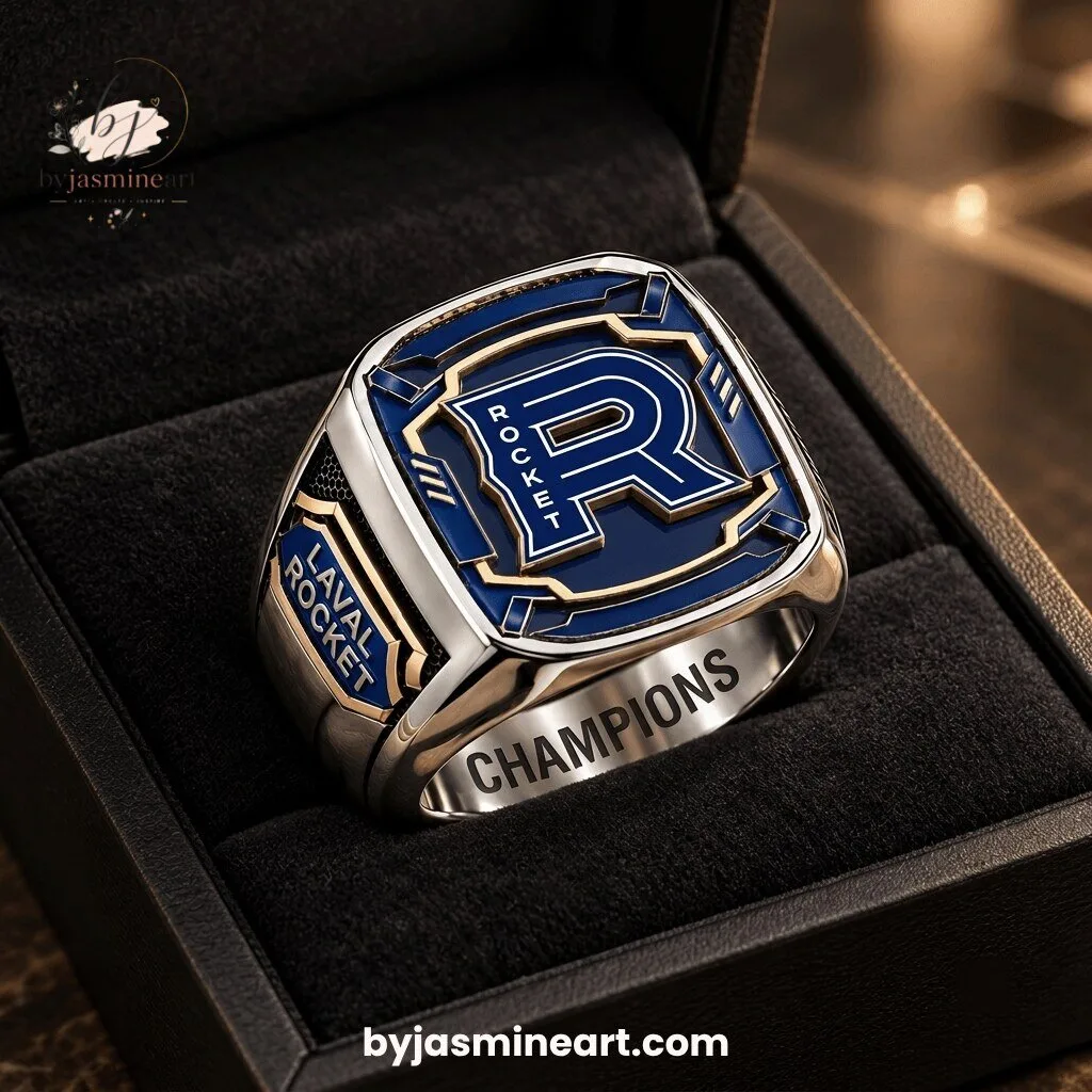 Stockton Heat Rockets Custom Championship Ring With Personalized Name Engraving