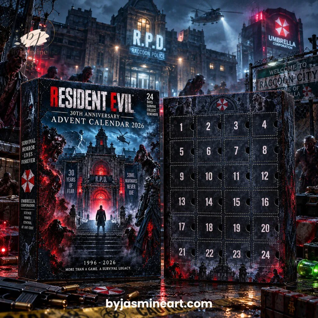 Resident Evil 30th Anniversary Advent Calendar 2026 24 Collectible Figures and Items Raccoon City