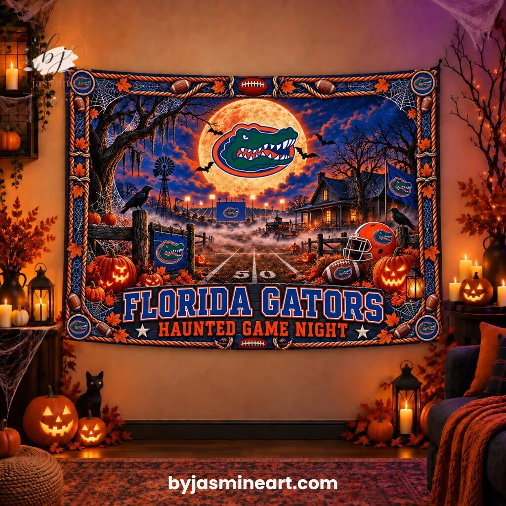 Florida Gators Haunted Game Night Wall Tapestry