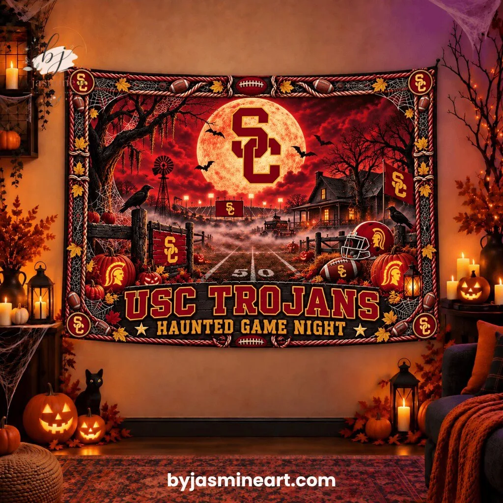 USC Trojans Haunted Game Night Tapestry