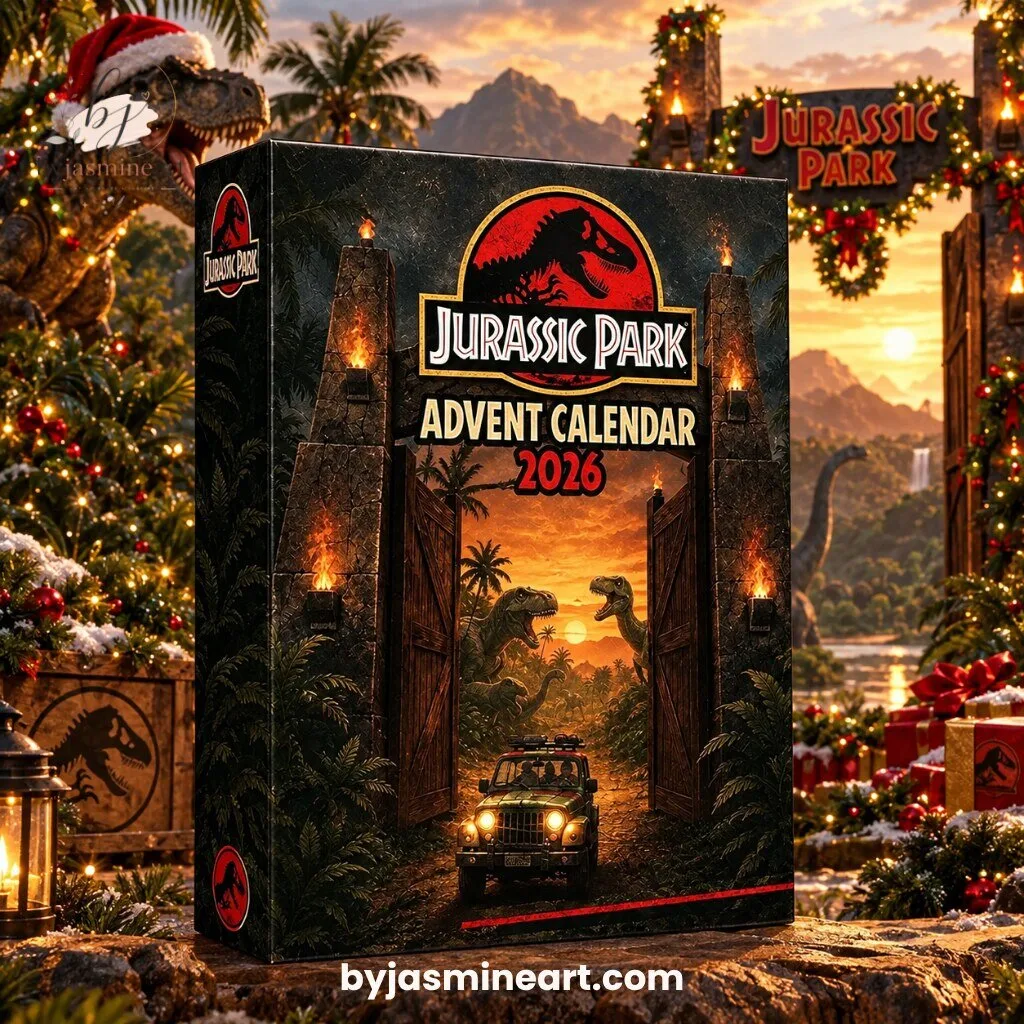 Jurassic Park Advent Calendar 2026 with 24 Dinosaur Collectible Ornaments