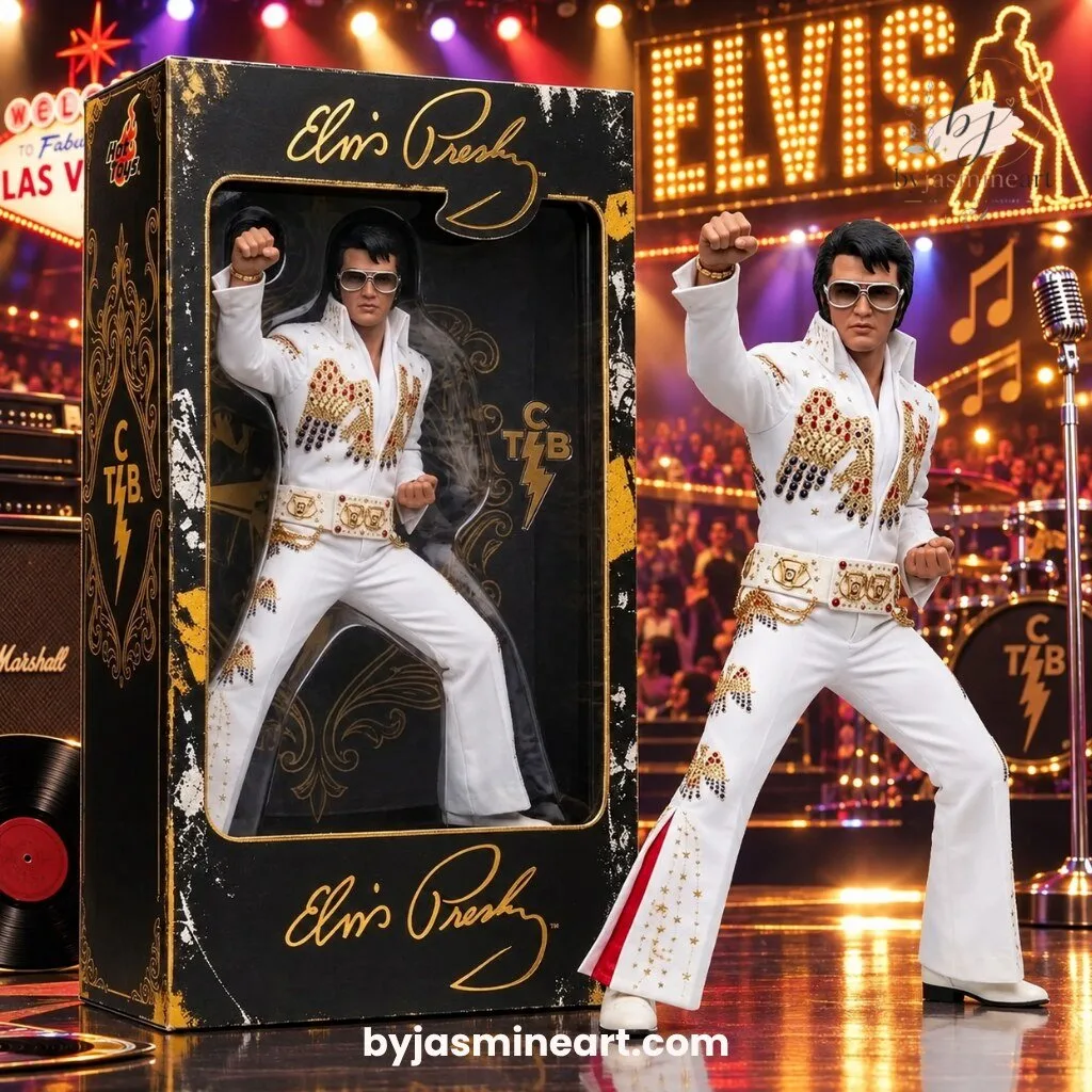 Elvis Presley Collectible Action Figure Jumpsuit TCB Licensed