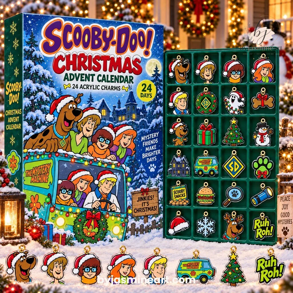 Scooby-Doo Christmas Advent Calendar 24 Acrylic Charm Ornaments