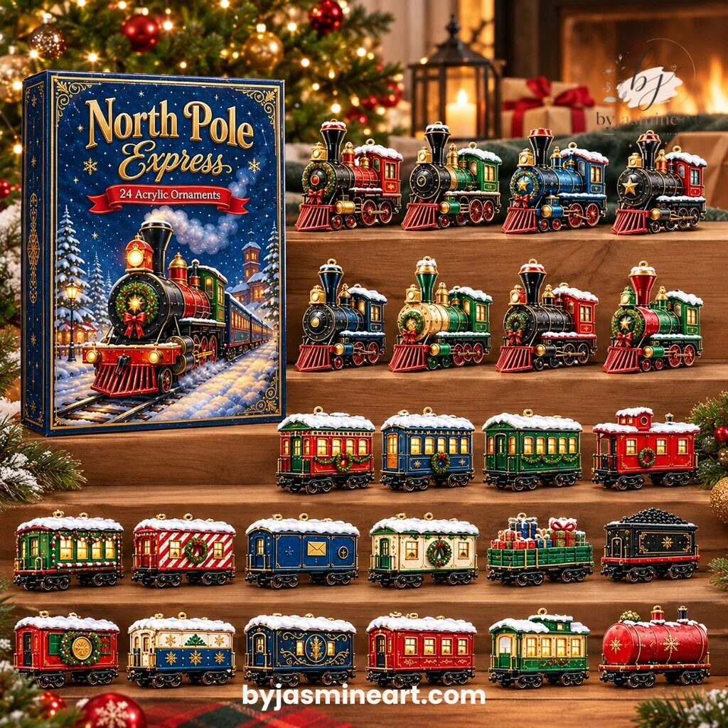 By Jasmine Art North Pole Express Advent Calendar