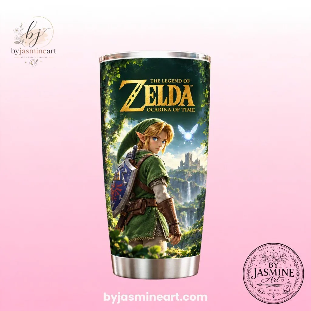By Jasmine Art The Legend of Zelda Ocarina of Time Tumbler