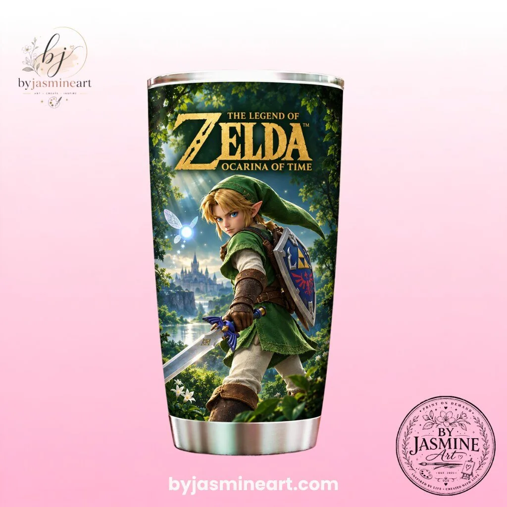 By Jasmine Art The Legend of Zelda Ocarina of Time Tumbler